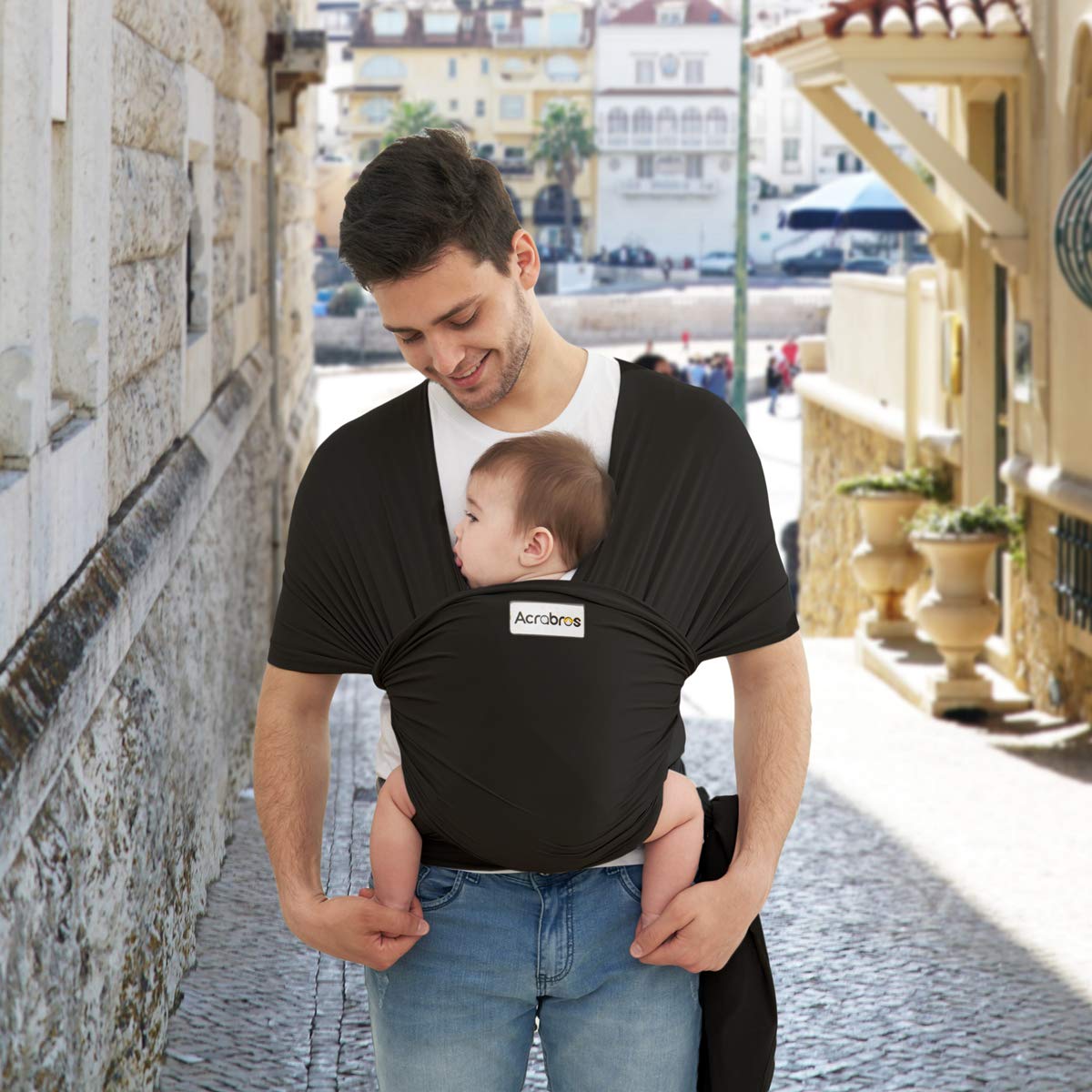 Acrabros Baby Wrap Carrier,Hands Free Baby Carrier