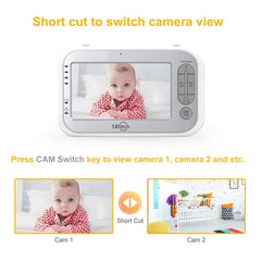 LBtech Video Baby Monitor with Two Cameras and 4.3