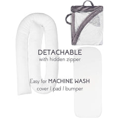 MAMERIA Baby Lounger Perfect for Co Sleeping Portable Crib Baby Nest Bassinet Snuggle Bed for Travel (Gray Banana Leaf)