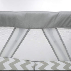 MiClassic All mesh 2in1 Stationary&Rock Bassinet One-Second Fold Travel Crib Portable Newborn Baby (Crystal)