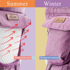 SUNVENO Baby Hipseat Ergonomic Baby Carrier Soft Cotton 3in1 Safety Infant Newborn Hip Seat for Outdoor Travel 6-36 Months (Pink)