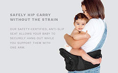 TushBaby The Only Safety Certified Hip Seat Baby Carrier - As Seen On Shark Tank, Ergonomic Waist Carrier