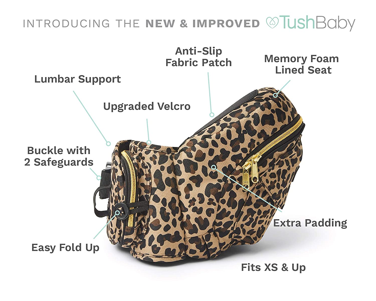 TushBaby The Only Safety Certified Hip Seat Baby Carrier - As Seen On Shark Tank, Ergonomic Waist Carrier