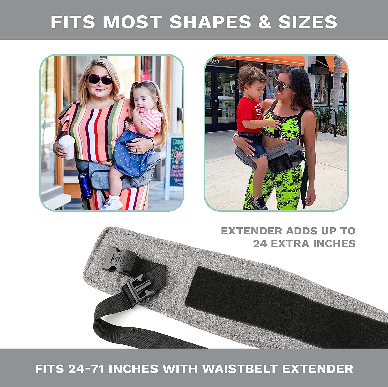 TushBaby The Only Safety Certified Hip Seat Baby Carrier - As Seen On Shark Tank, Ergonomic Waist Carrier