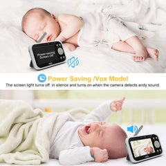 Video Baby Monitor with 2 Digital Cameras,LBtech Wireless Video Monitor,4.3 inches LCD,Automatic Night Vision,Two-WayTalkback,Temperature Detection,Power Saving,Zoom in Lens,Support Multi-Camera