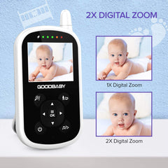Video Baby Monitor with Camera and Audio - Auto Night Vision,Two-Way Talk, Temperature Monitor, VOX Mode, Lullabies, 960ft Range and Long Battery Life