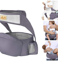 Viedouce Hip Seat Carrier Waist Stool with Safety Belt Protection for Baby Ergonomic Carriers, Dark Gray