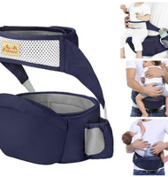 Viedouce Hip Seat Front Baby Carrier with Safety Belt Lightweight Ergonomic Waist Stool, Navy