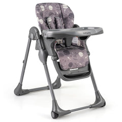 HONEY JOY Space-Saving High Chair with Removable Tray & Adjustable Footrest