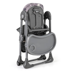 HONEY JOY Space-Saving High Chair with Removable Tray & Adjustable Footrest