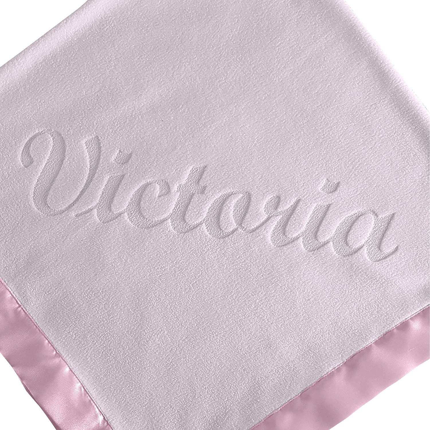 Custom Catch Personalized Baby Blanket for Girls - Pink - Newborn or Infant Gift with Name