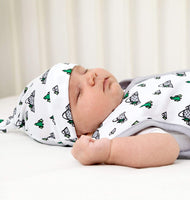 Little Fishkopp Organic Cotton Lightweight Baby Sleep Bag | Mountains | 1.0 Tog | 0-6 Months