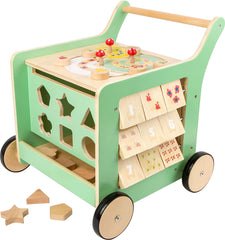 Small Foot Wooden Toys Premium Pastel Wooden Baby Walker and playcenter Move it