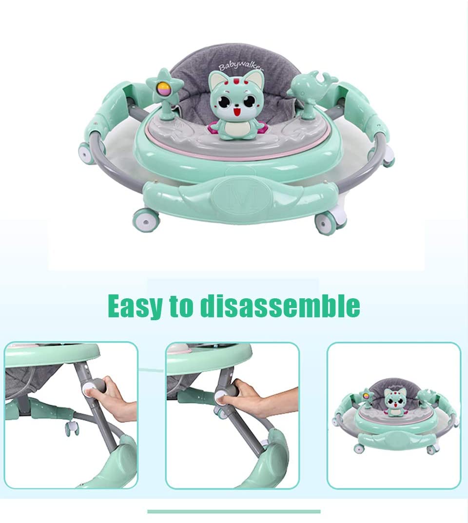 Olz Baby Walker 6-Speed Adjustment Multi-Function Anti-Rollover Anti-O-Legs Men and Women Toddler Walker