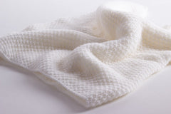 Unisex Super Soft 100% Cashmere Baby Blanket - 'White' - Hand Made in Scotland by Love Cashmere