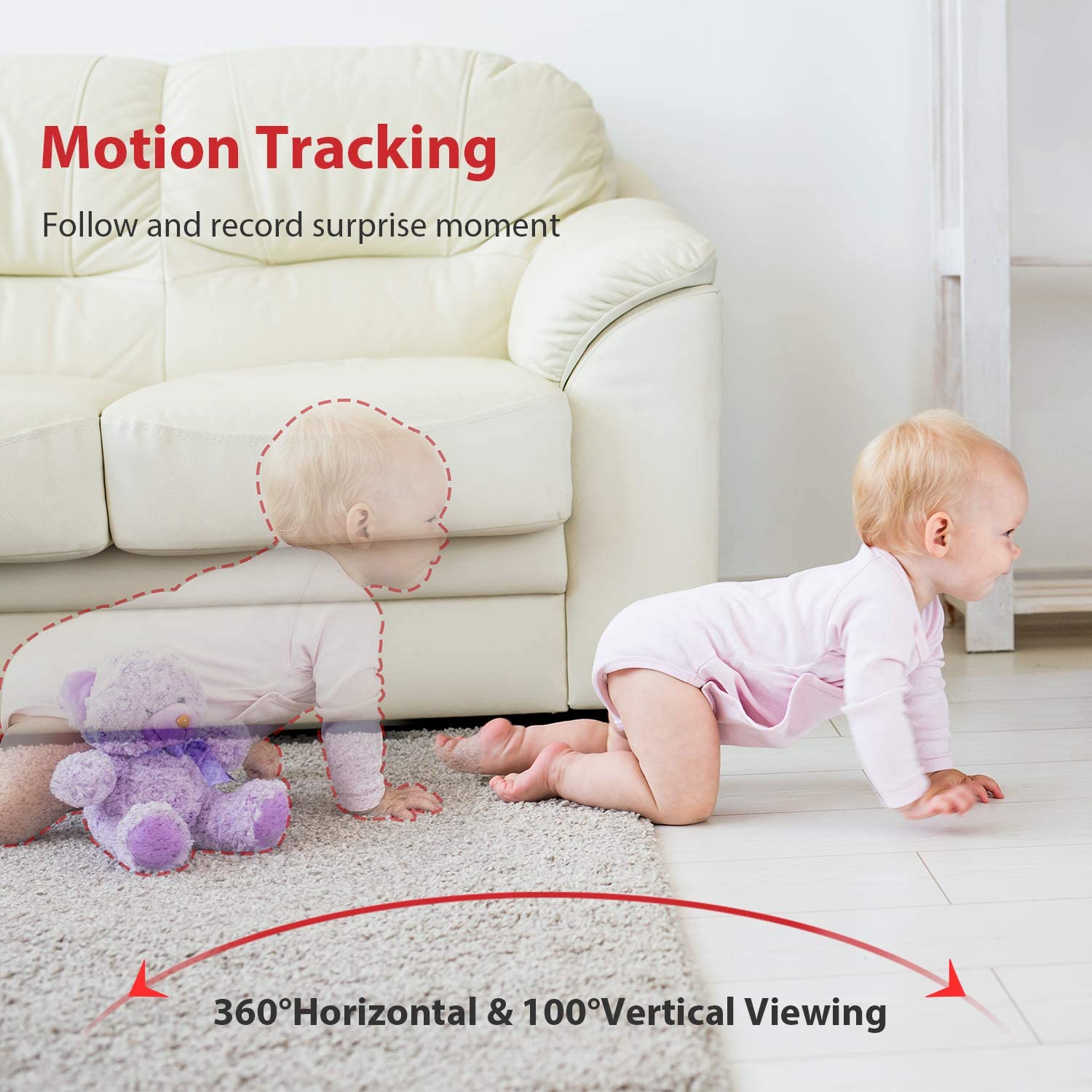 Victure 1080P Baby Monitor Pet Camera with Motion & Sound Detection