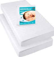 Utopia Bedding Waterproof Crib Fitted Mattress Protector (Pack of 2)
