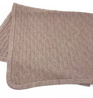Baby Blanket & Lap Throw,100% Baby Alpaca Wool, Unisex, Hypoallergenic, Dye Free, Pure & Natural (Taupe Rose)