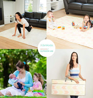 XDEMODA Reversible Baby Play Mat & Exercise Mat - Fun & Stylish Foam Floor Playmat for Adults, Kids and Infants