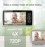 Baby Monitor Bonoch Video Baby Monitor with Camera and Audio, Baby Camera Monitor No WiFi 720P 5
