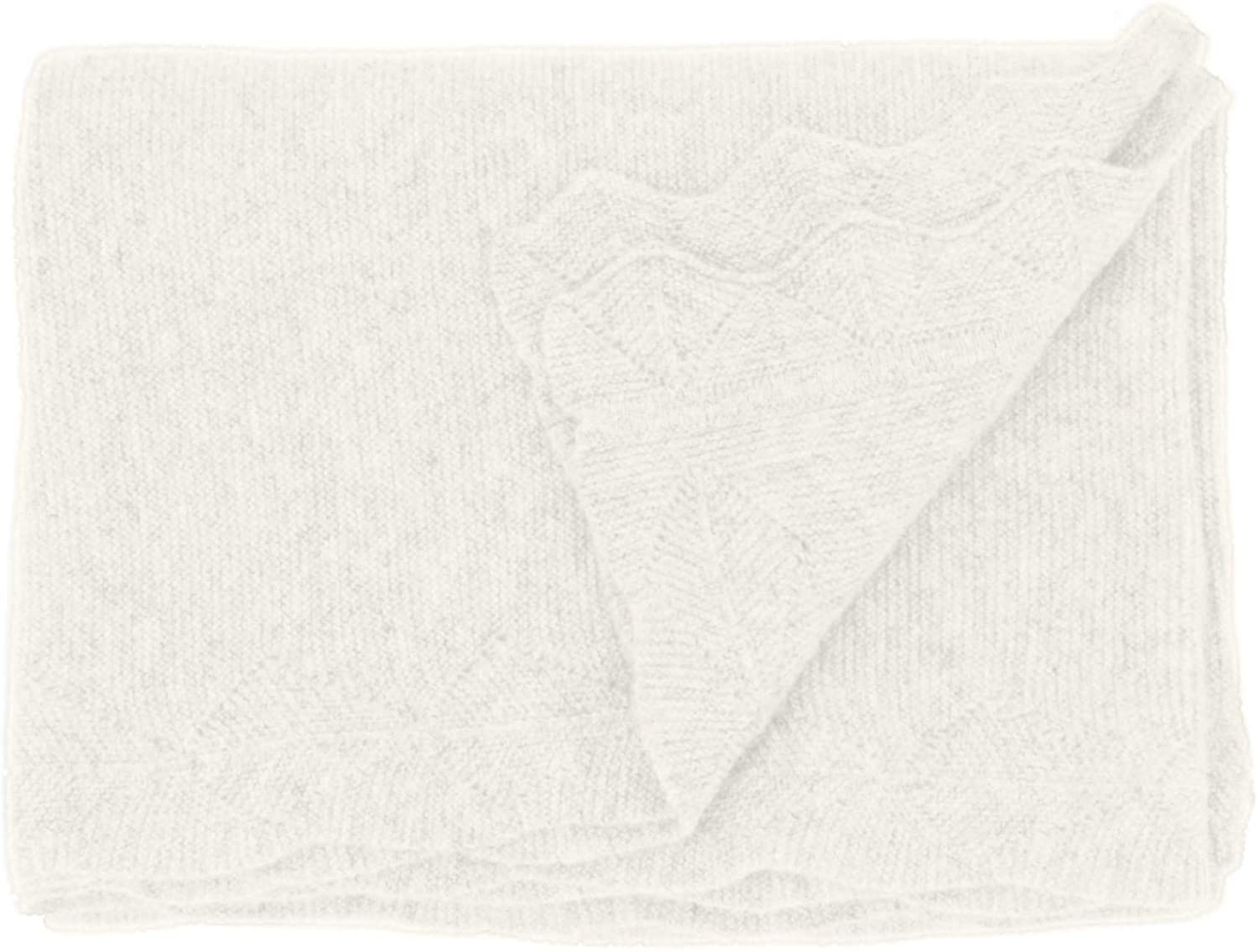 State Cashmere Luxe Stroller Baby Blanket 100% Pure Cashmere Travel Wrap Lightweight and Warm • 40 x 30 inches (Ivory)