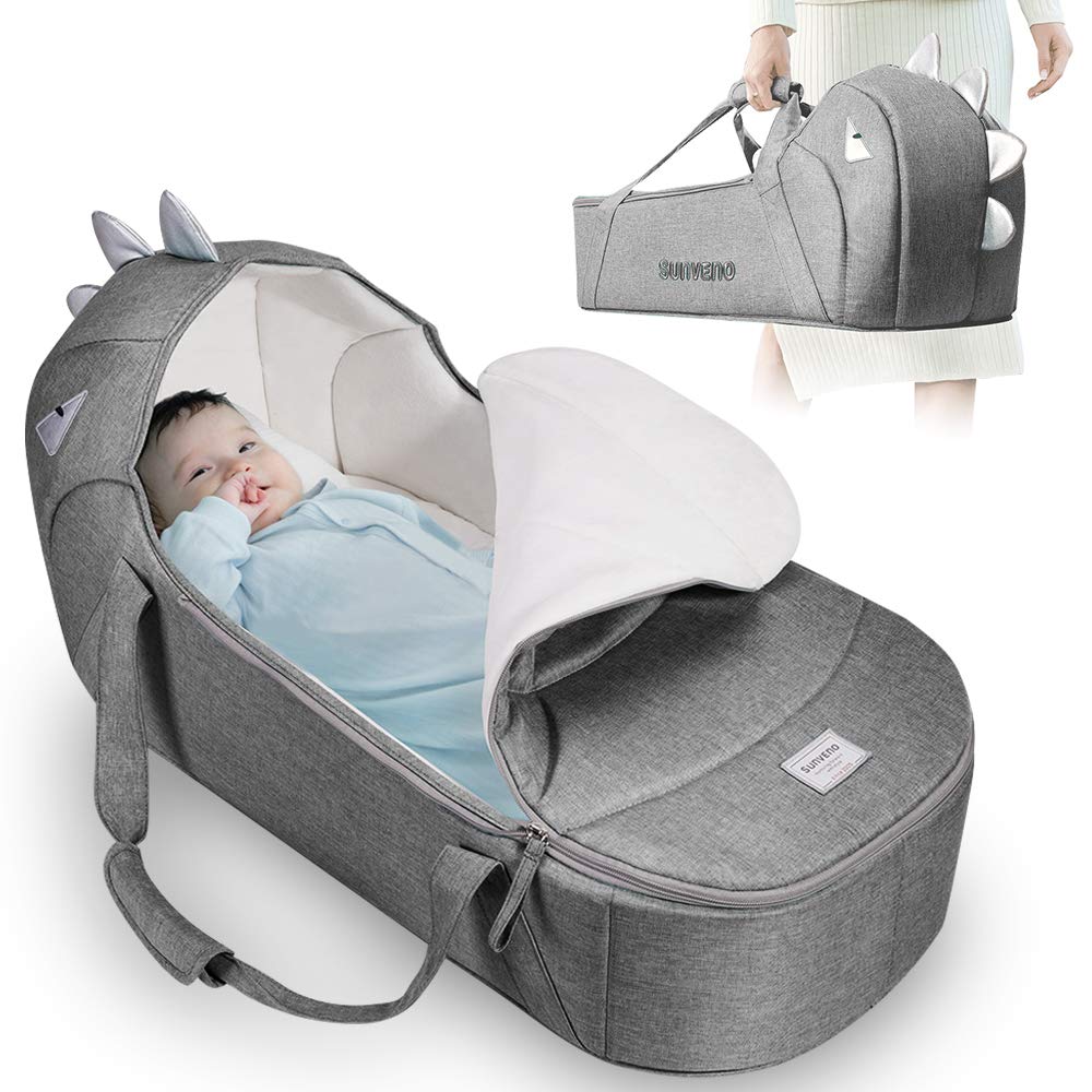 Brandream Baby Nest Bed Unicorn, Pink Newborn Lounger Portable Baby Bassinet Crib for Travel