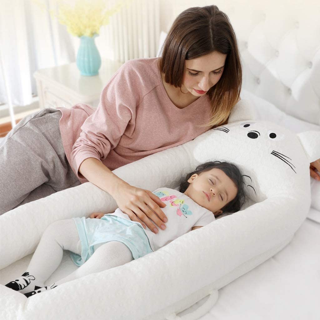TONGSH Baby Lounger, Infant Sleeper, Newborn Lounger, Nap Sleeper Seat Baby Bassinet for Bed Travel Bed Safer Comfortable Co-Sleeping for 0-10 Months