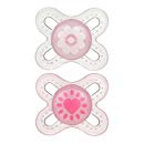 MAM Pacifiers, Newborn Pacifier, Best Pacifier for Breastfed Babies, ‘Start Tender’ Design Collection, Girl 2-Count