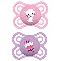 MAM Pacifiers, Baby Pacifier 0-6 Months, Best Pacifier for Breastfed Babies, Premium Comfort and Oral Care 'Perfect' Collection, Girl, 2-Count