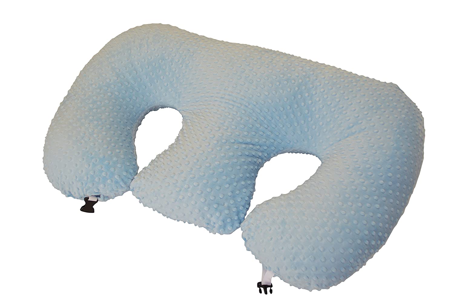 THE TWIN Z PILLOW - BLUE - 6 uses in 1 Twin Pillow ! Breastfeeding, Bottlefeeding, Tummy Time, Reflux