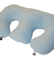 THE TWIN Z PILLOW - BLUE - 6 uses in 1 Twin Pillow ! Breastfeeding, Bottlefeeding, Tummy Time, Reflux