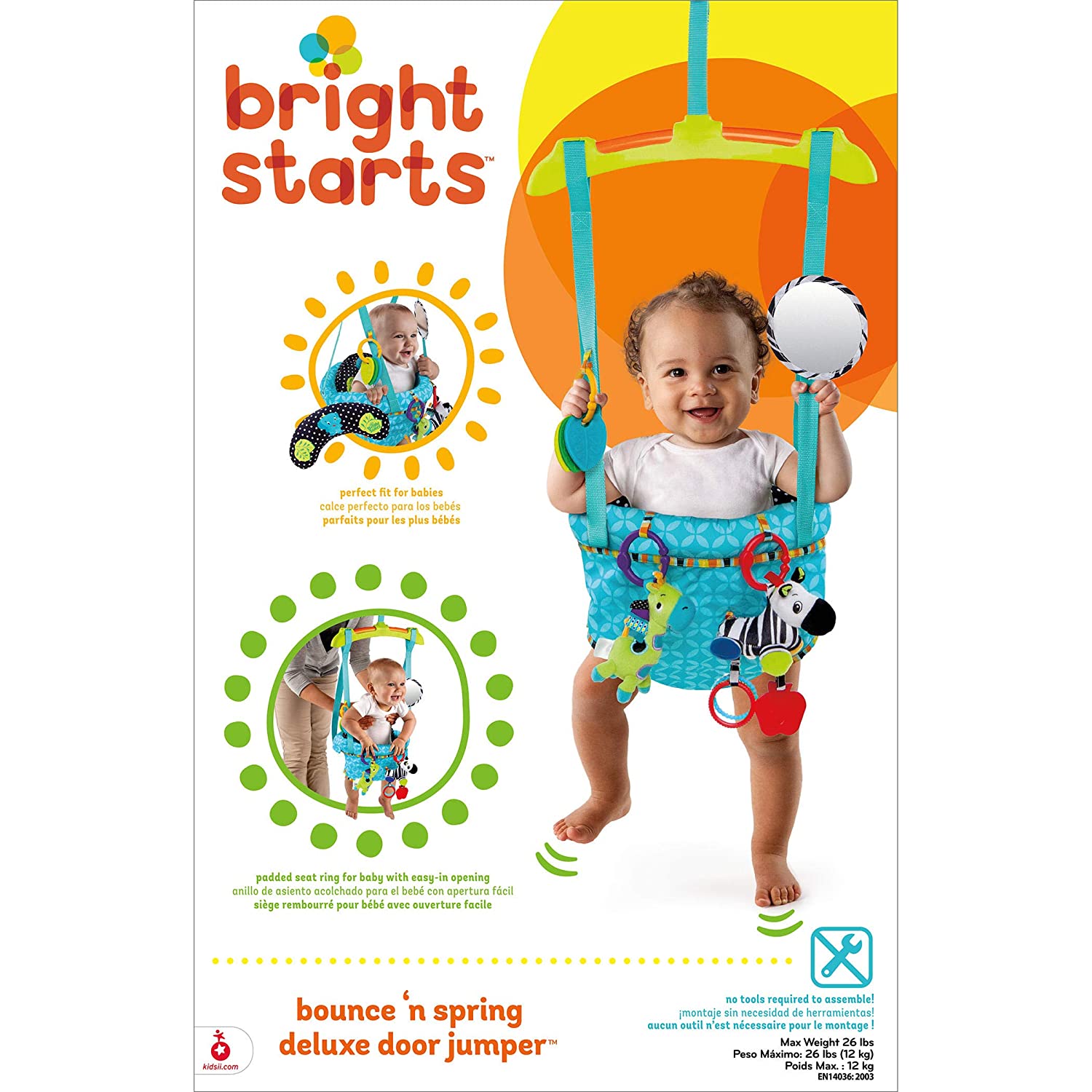 Bright Starts Bounce N Spring Deluxe Door Jumper Blue Pete s Baby Essentials