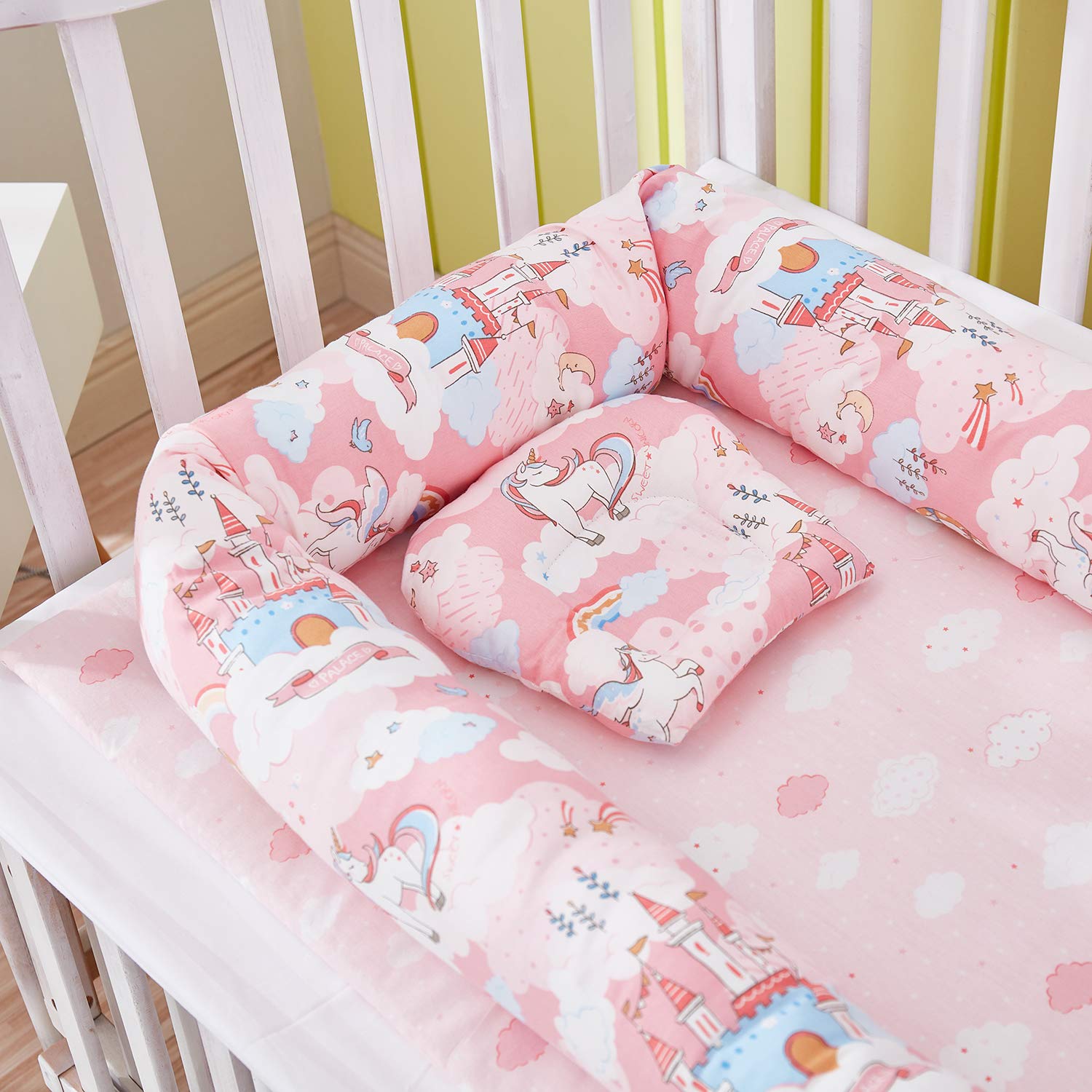Brandream Baby Nest Bed Unicorn, Pink Newborn Lounger Portable