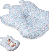 ESSIAN Crown Cushion Baby Newborn Lounger Soft and Comfortable Air Mesh, Cherry Blue
