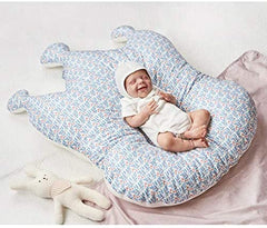 ESSIAN Crown Cushion Baby Newborn Lounger Soft and Comfortable Air Mesh, Cherry Blue