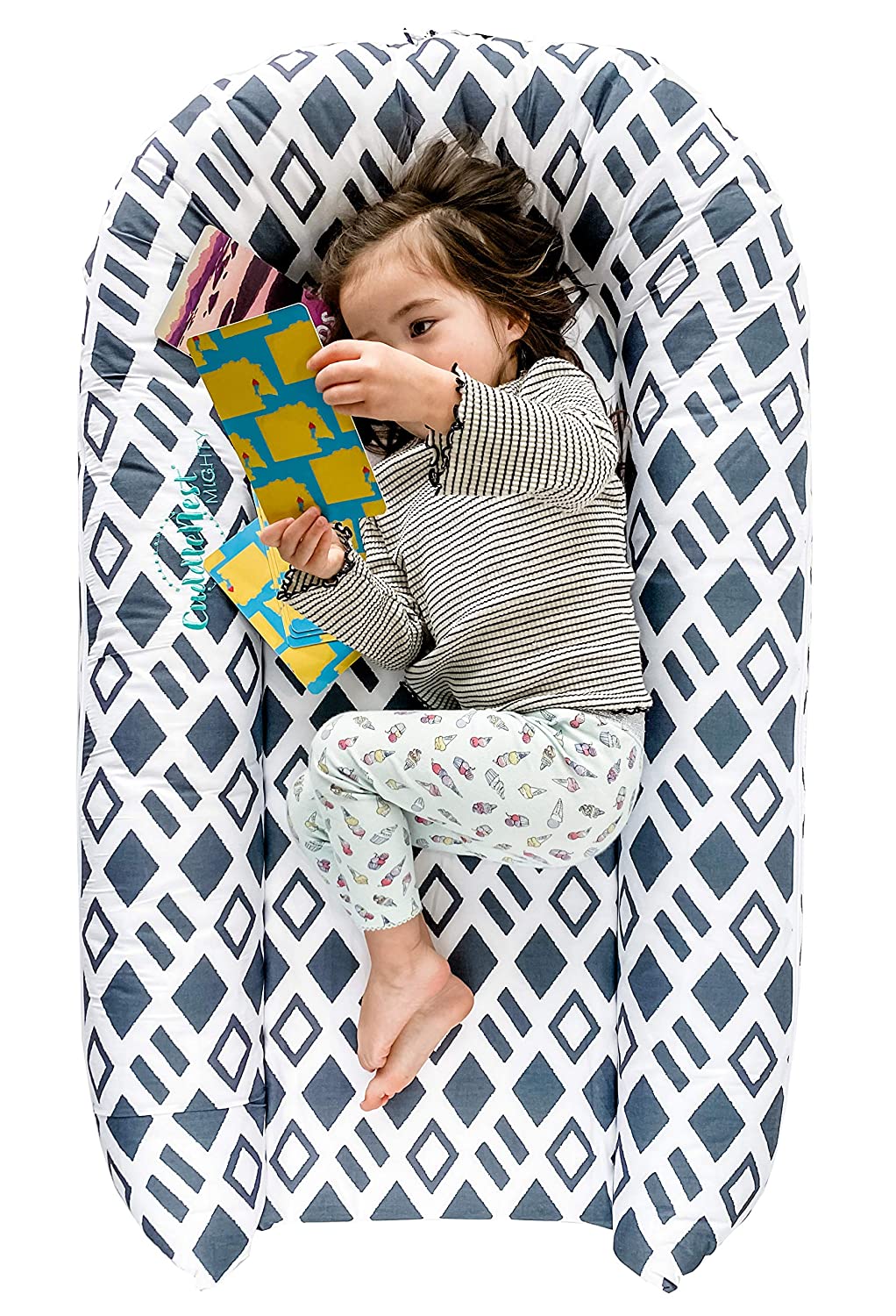 CuddleNest Mighty by LoLueMade: Toddler Lounger, Toddler Nest, and Resting Station - for 9-36 Months (Haven)