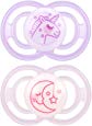 MAM Glow in The Dark Pacifiers, Baby Pacifier 6+ Months, Best Pacifier for Breastfed Babies, Premium Comfort and Oral Care 'Perfect' Collection, Girl, 2-Count
