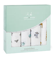 aden + anais Swaddle Blanket, Boutique Muslin Blankets for Girls & Boys, Baby Receiving Swaddles, Ideal Newborn & Infant Swaddling Set