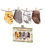 Baby Aspen, Sock Safari Four-Pair Animal-Themed Socks Set, 0-6 Months