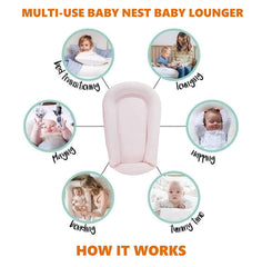 Premium Baby Nest, Baby Lounger - Durable Deluxe Jacquard Cotton Cosleeper for Baby