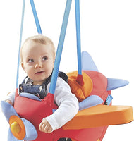 HABA Aircraft Swing – Indoor Mounted Baby Swing with Adjustable Straps, Seatbelt & Propeller for Ages 10 Months and Up
