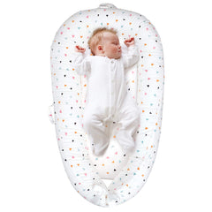 Baby Lounger & Baby Nest Co Sleep Portable Newborn Lounger, 100% Breathable Cotton & Ultra Soft Infant Lounger