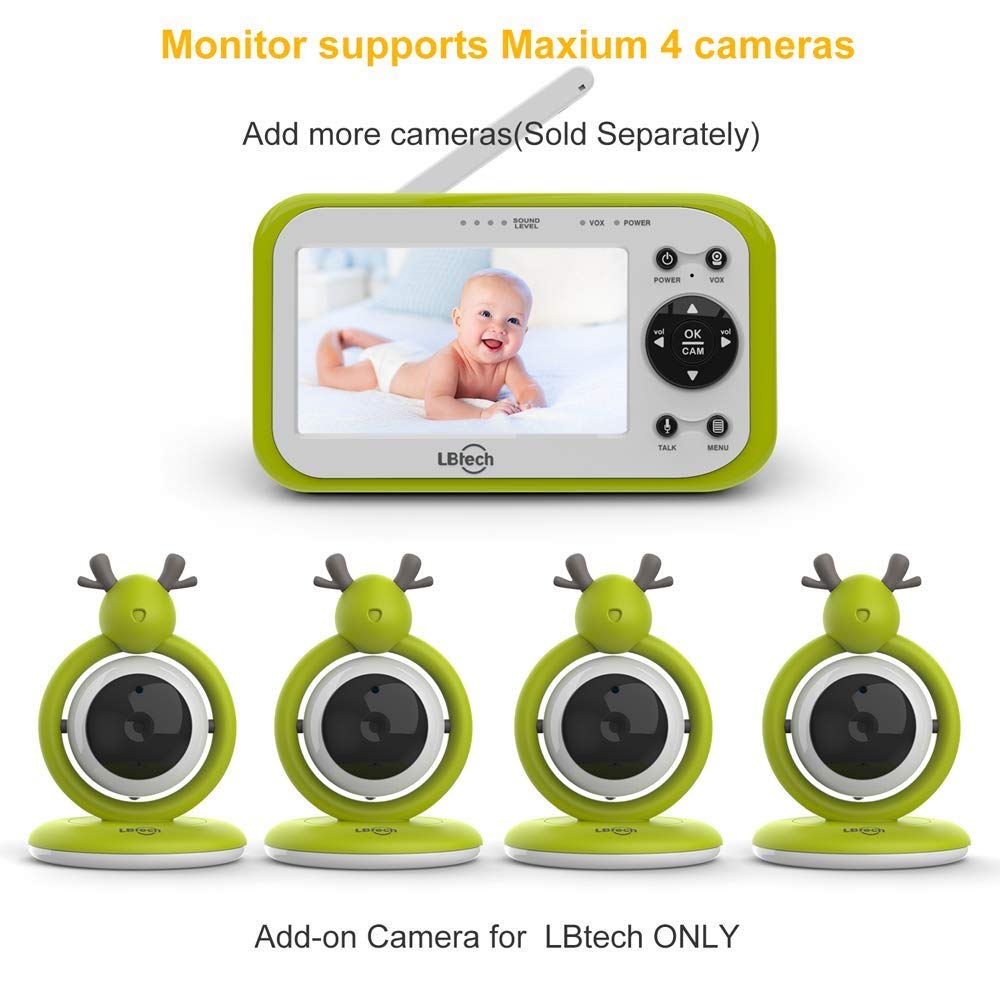 LBtech Video Baby Monitor with One Camera and 4.3